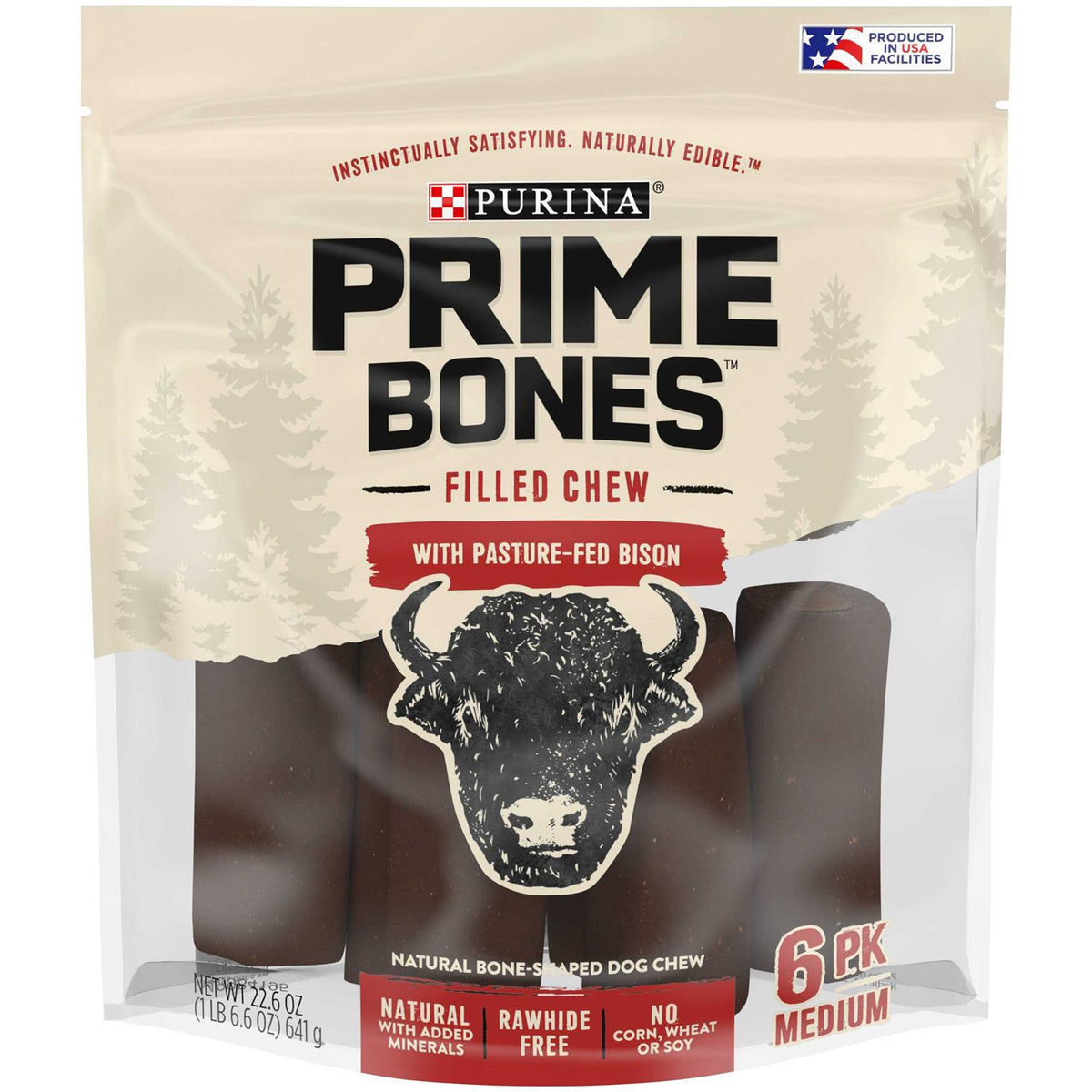 Natural Dog Treats Filled Chew With Pasture-Fed Bison E26724