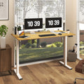 100% Bamboo Electric Standing Desk 60''X30'' White A8031