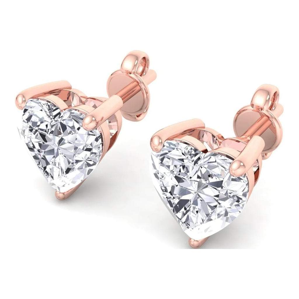 1 Carat Heart Shape Diamond Stud Earrings O242132