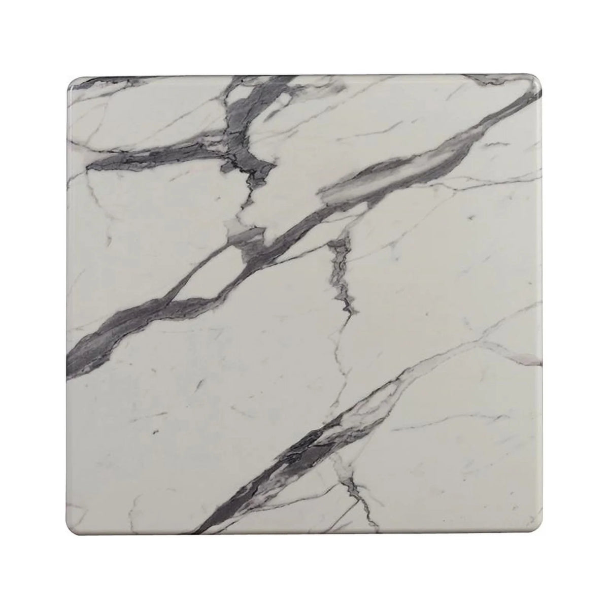 Wood Square Faux Marble Top End Table T7154
