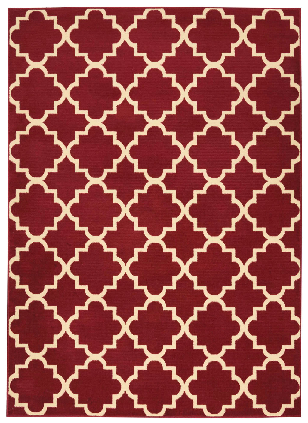 Red Moroccan Trellis Area Rug D96768
