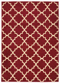Red Moroccan Trellis Area Rug D96768