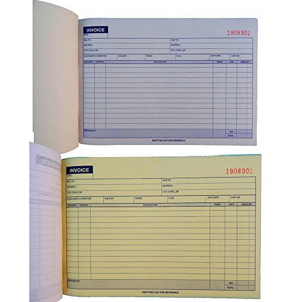 Carbonless Invoice Receipt Book 2 Part 50 Sets F63340