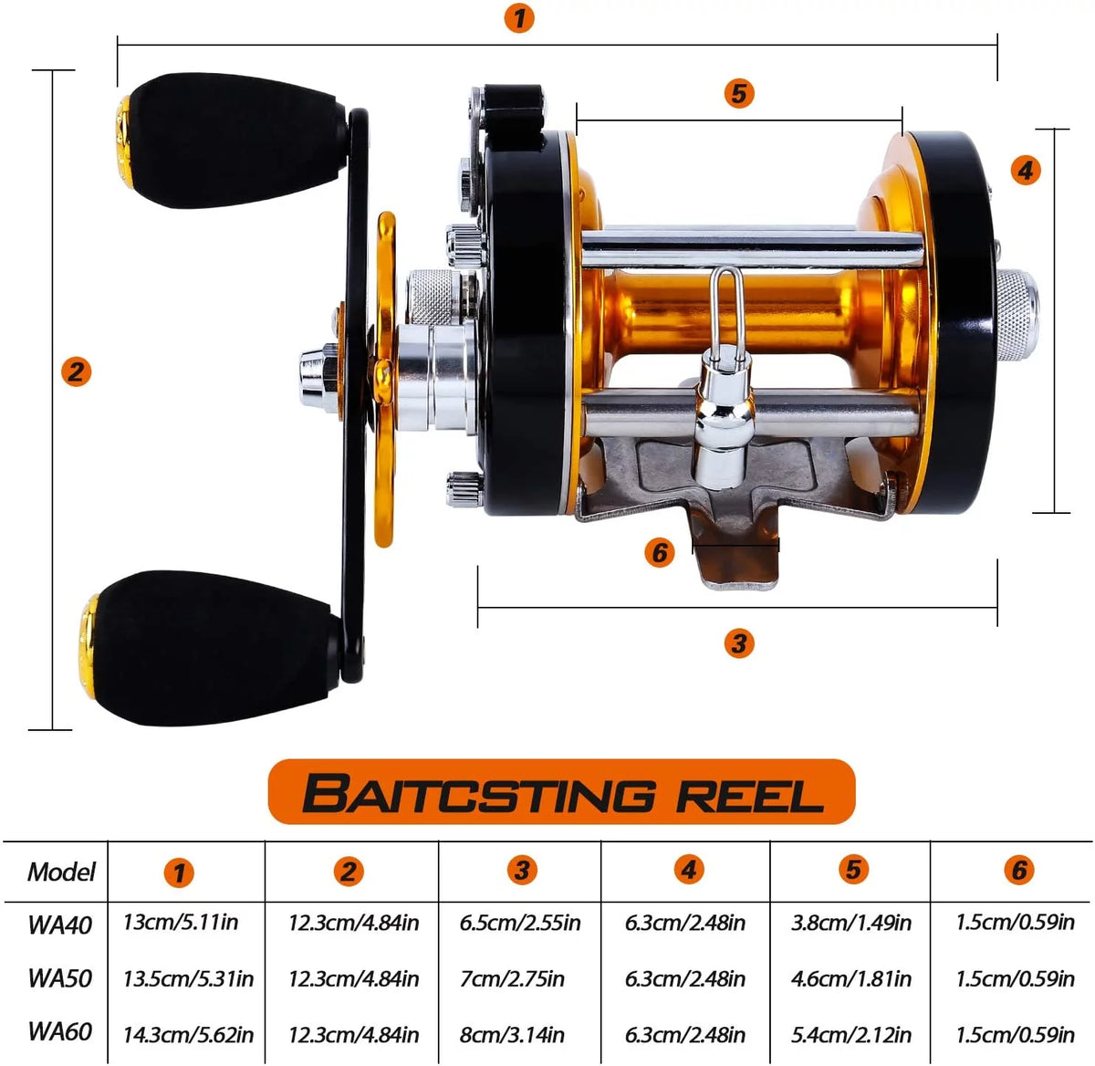 Round Baitcasting Fishing Reel G642908