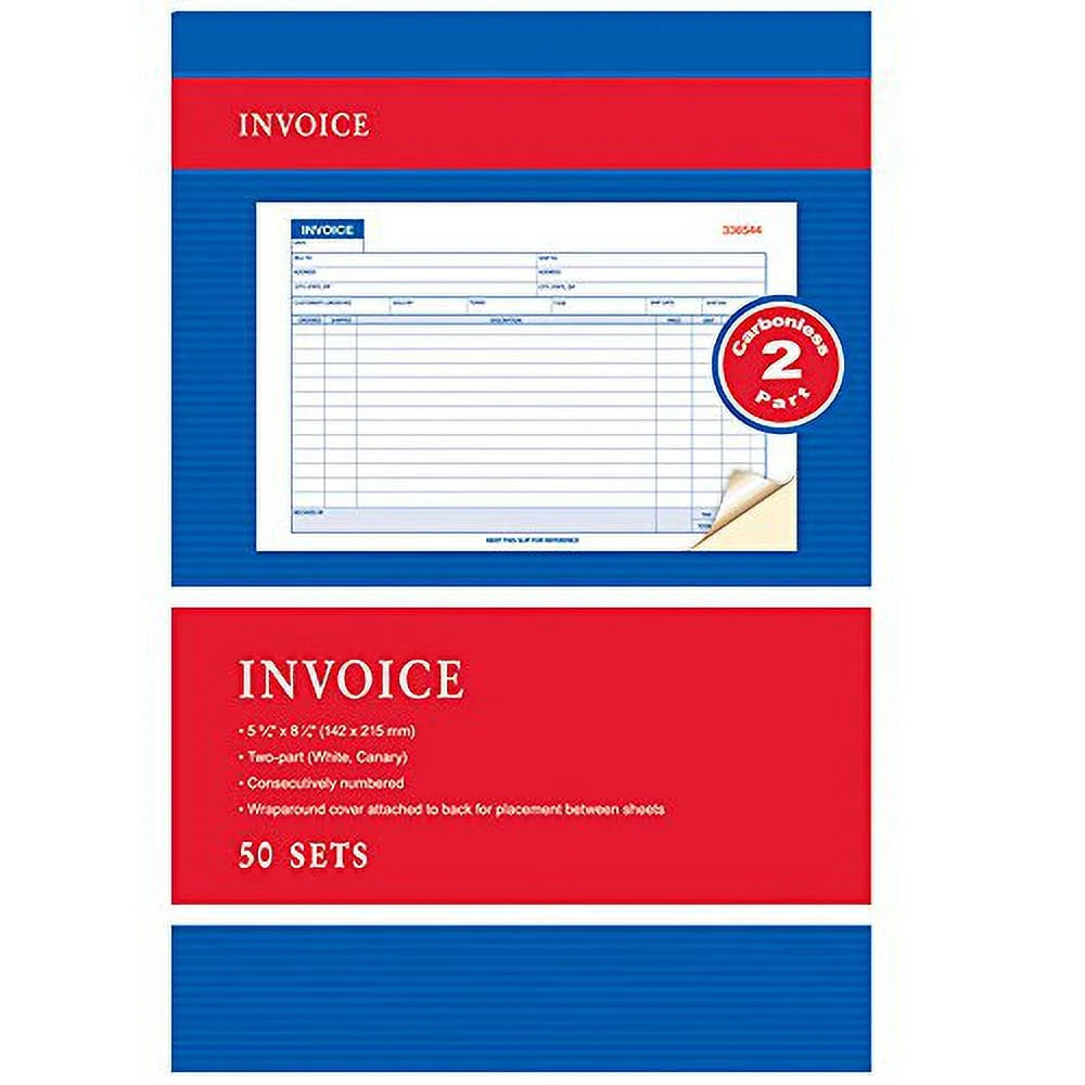 Carbonless Invoice Receipt Book 2 Part 50 Sets F63340