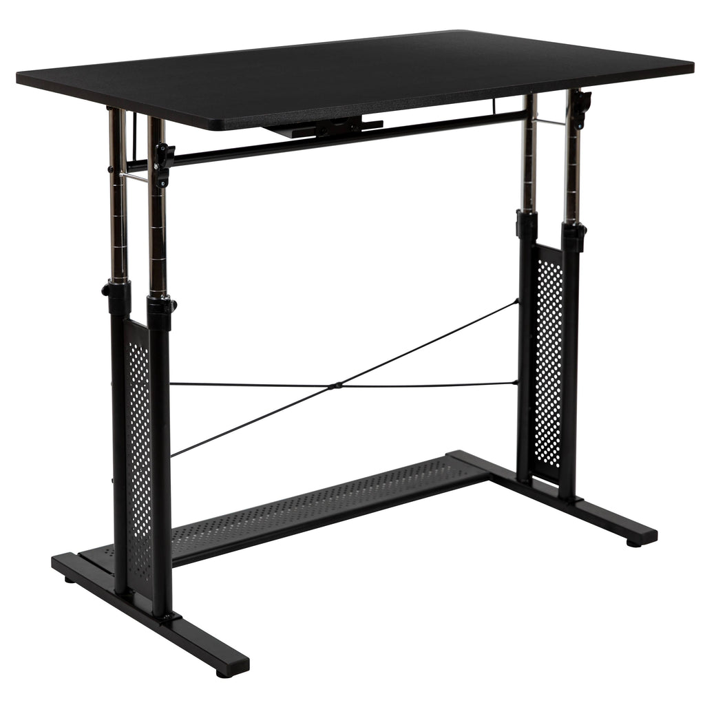 Black Rectangular Sit/Standing Desk N73275