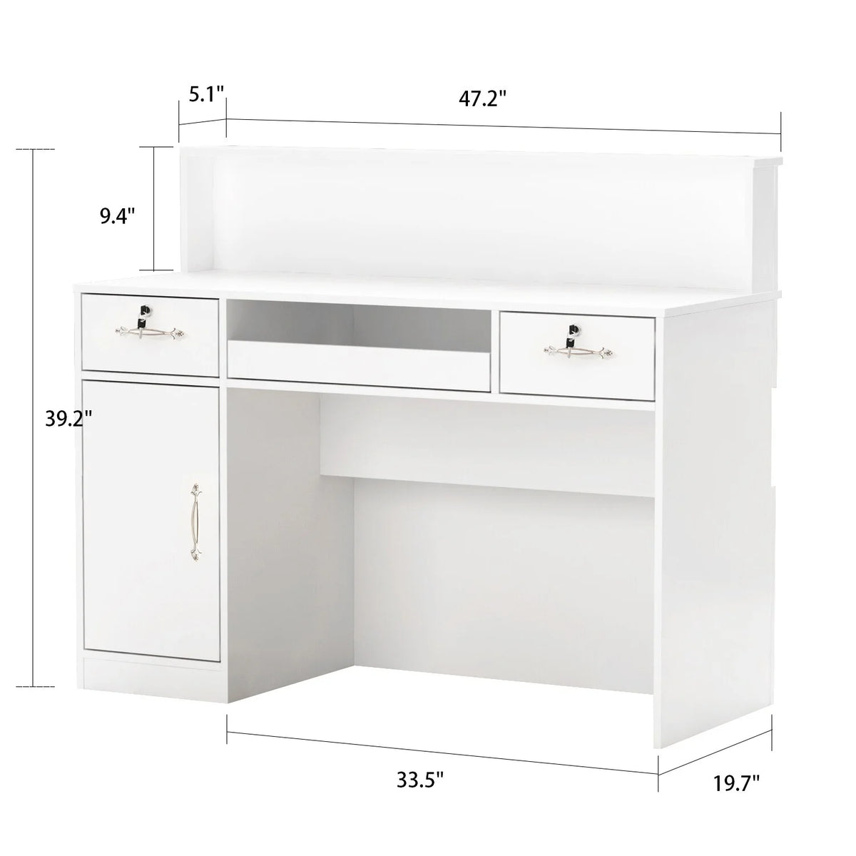 Rectangular Wood Reception Desk T514610