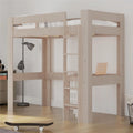 Twin Solid Wood Loft Bed with Desk A530