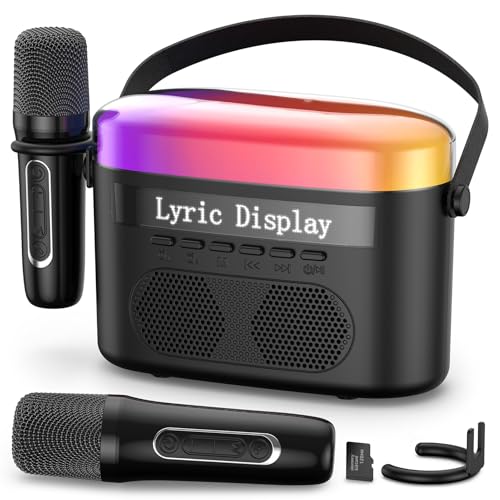 Portable Bluetooth Karaoke Machine with Lyrics Display Screen S7358