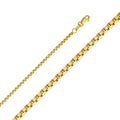 14K Yellow Gold Hollow Half Round Box Chain X675