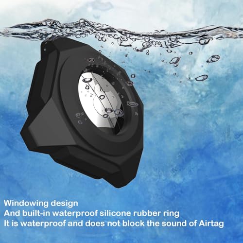 Black Waterproof Stick-On Mount Air Tag Case S388352