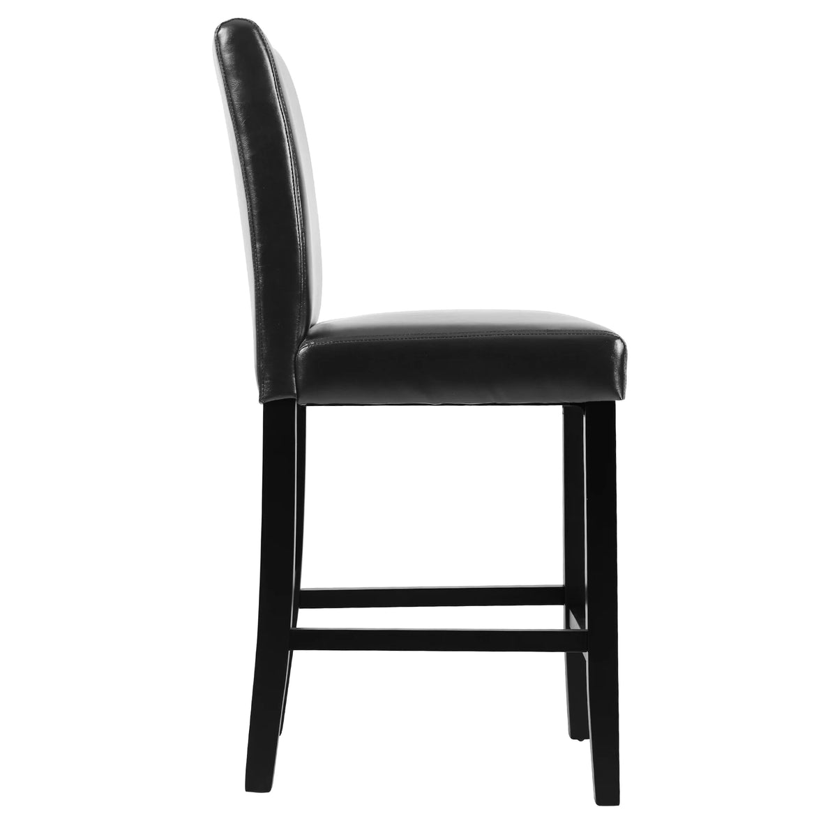 Black PU Leather Bar Stools, Set of 2 B27066