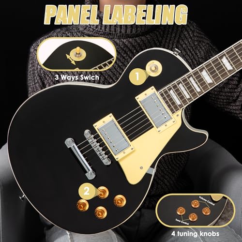 Electric Guitar Beginner Kit with 20W Amp, Solid Body, Mahogany Wood T612