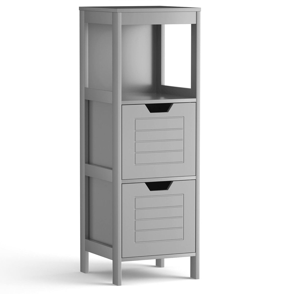 Gray Wooden Accent Cabinet with 2 Drawers T491