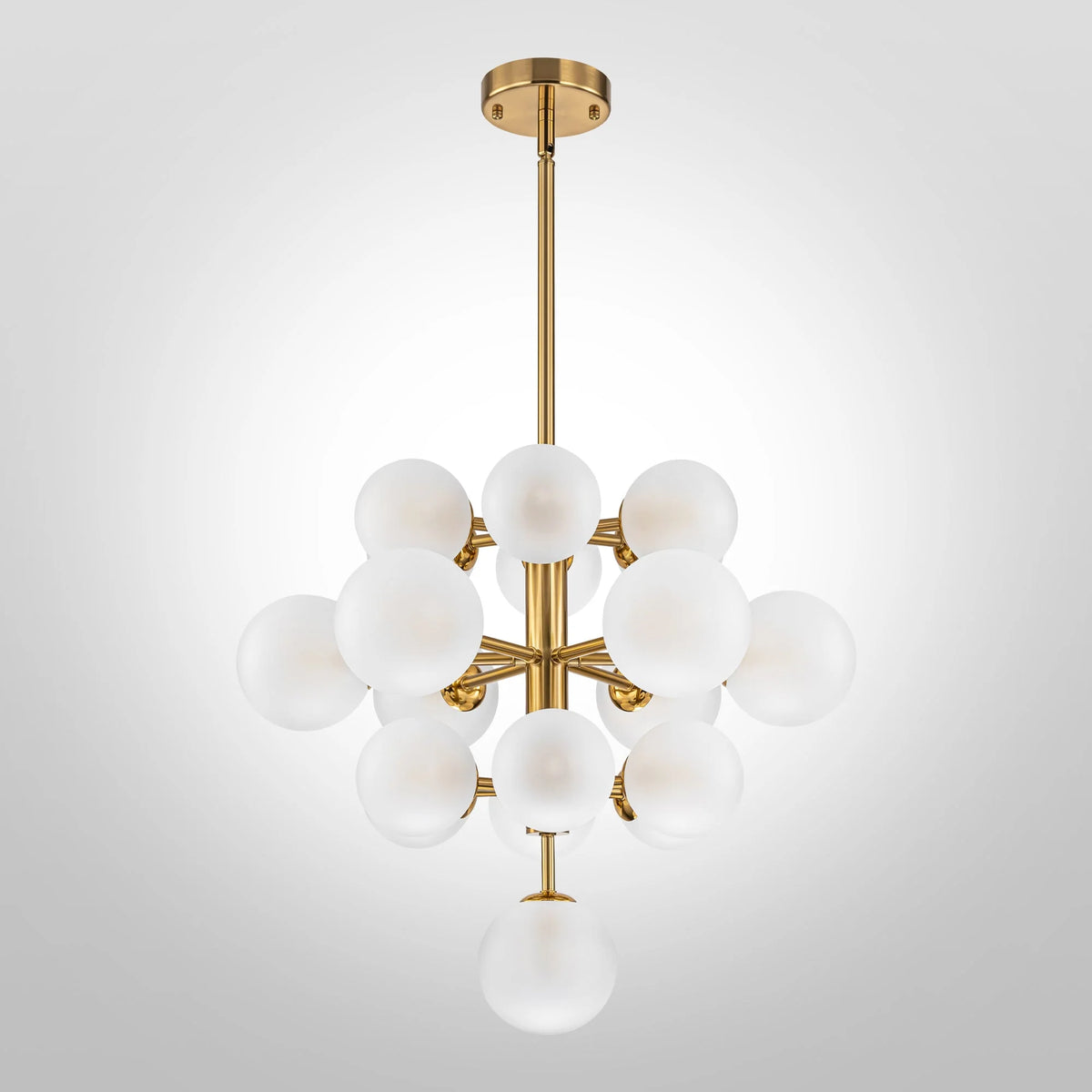 19-Light Dimmable Tiered Glass Bubble Chandelier I93939