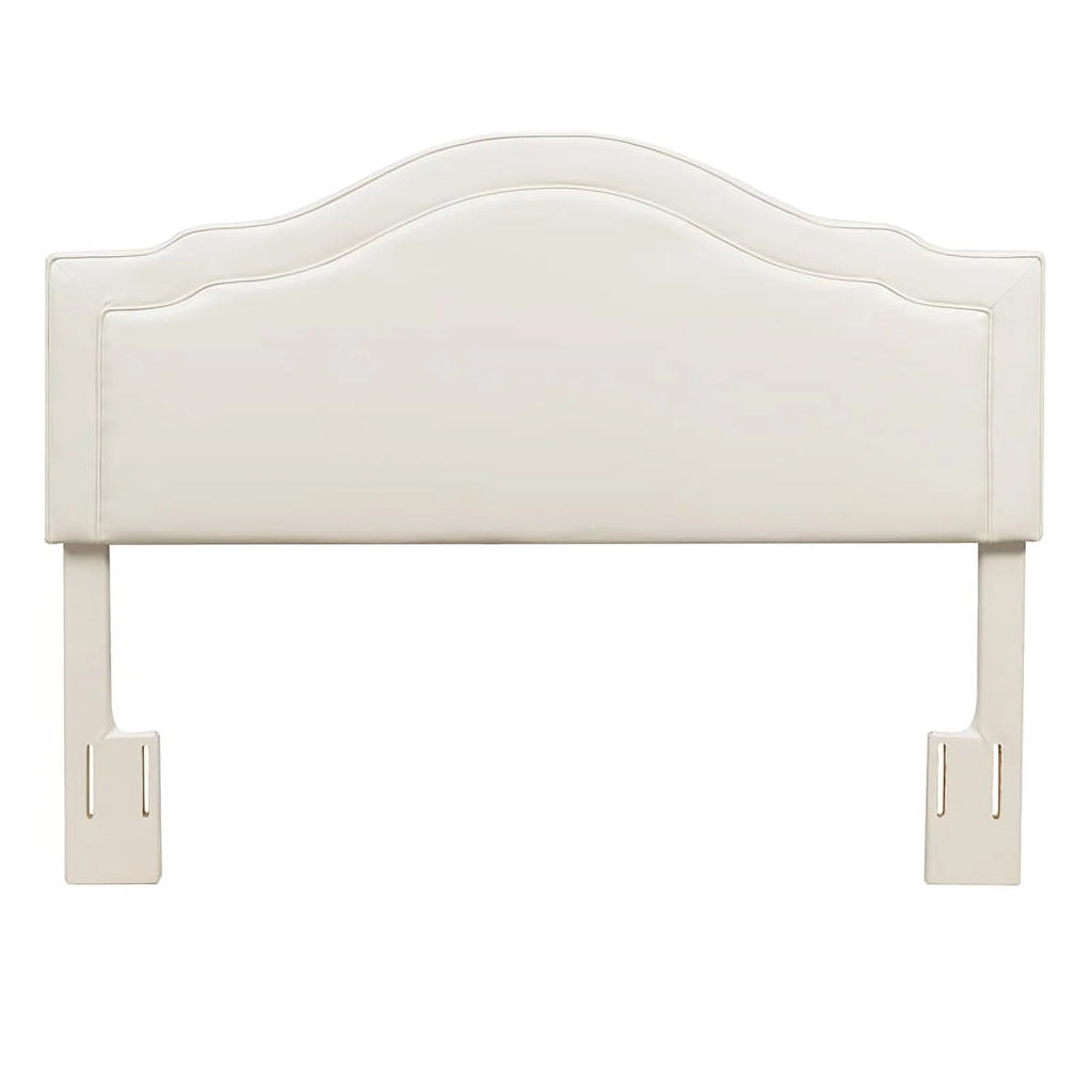 Cream Faux Leather Queen Headboard A420436