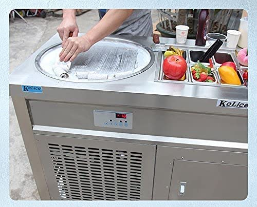 22" Double Round Pans Fried Ice Cream Machine with 10 Refrigerated Tanks N816413