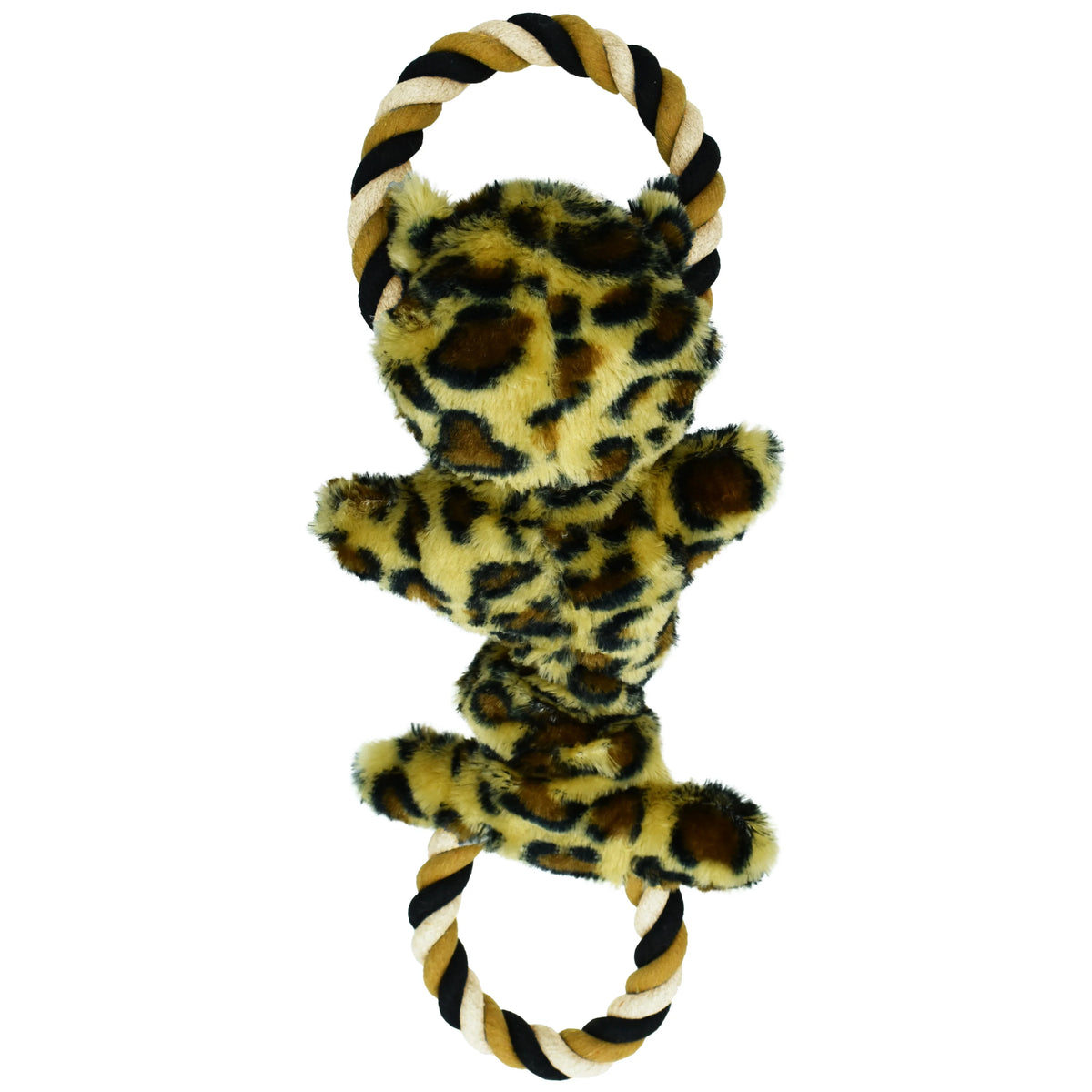 Leopard Dog Toy with Rope M405027