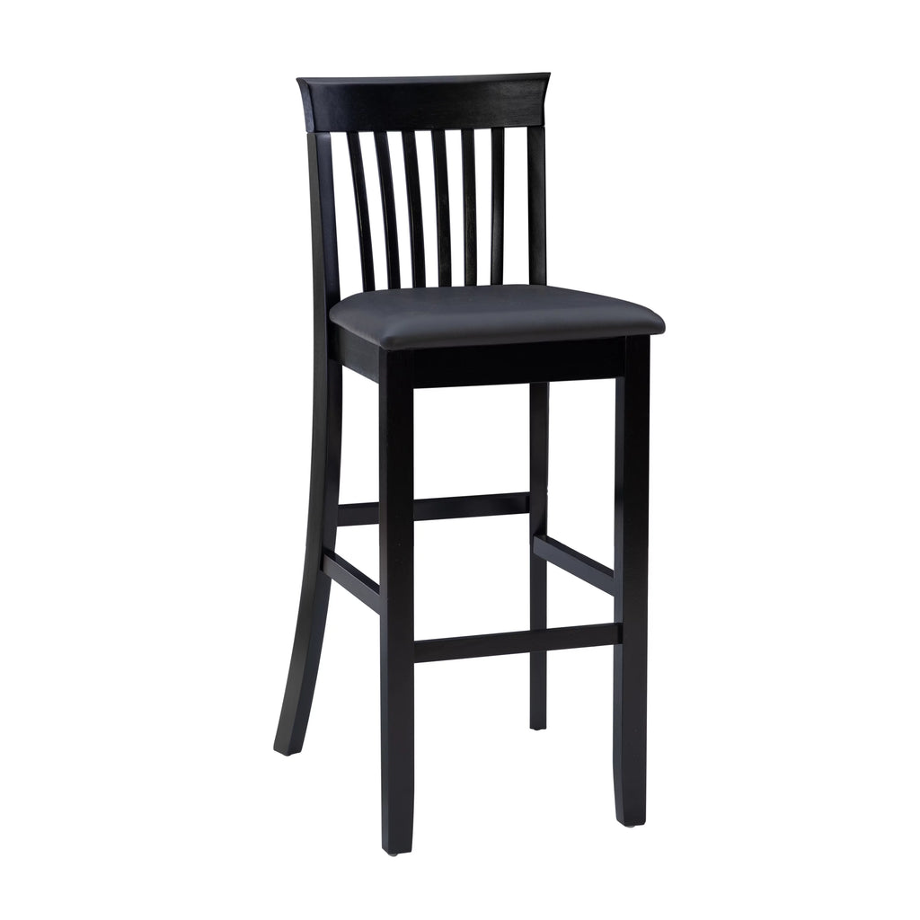 Black Indoor Wood Bar Stool I7057
