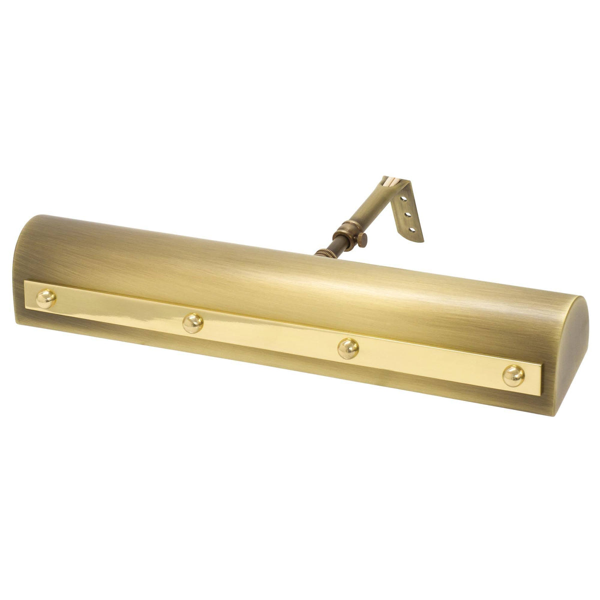 14 inch Picture Light in Black with Polished Nickel Accents Y968