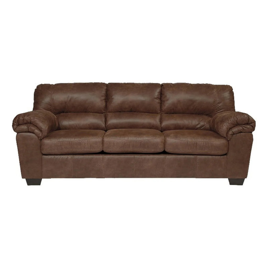 Faux Leather Full Sleeper Sofa in Coffee Dark Brown C59058