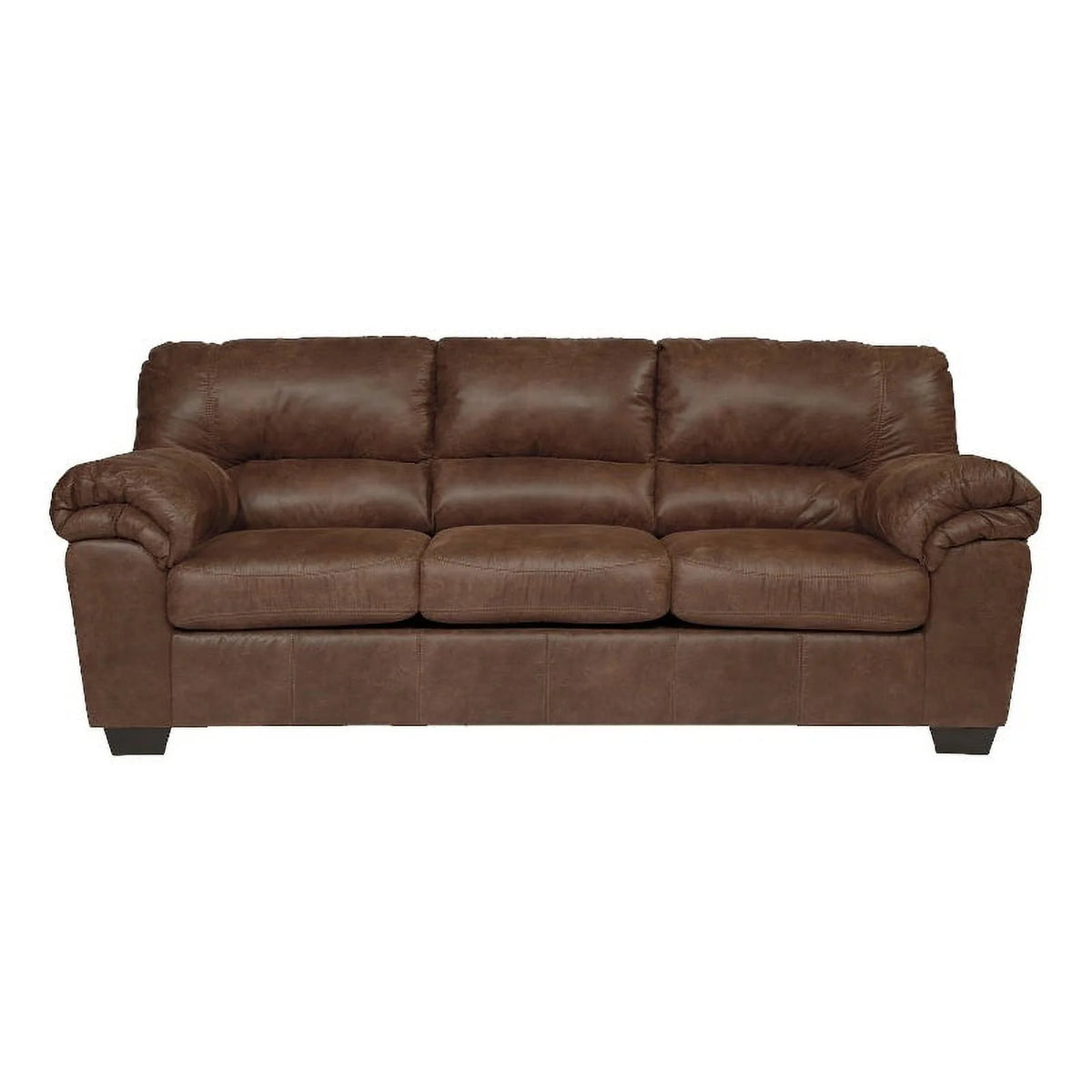 Faux Leather Full Sleeper Sofa in Coffee Dark Brown C59058