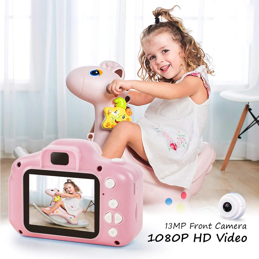 13MP 1080P Rechargeable Children's Toy Camera with 16G TF Card F766952