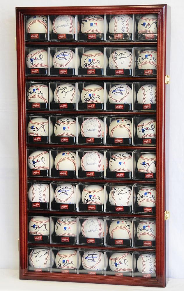 Black Acrylic Baseball Display Case with UV Protection C5163