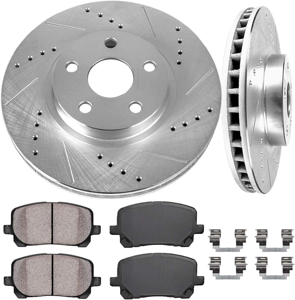 275mm 5 Lug 2 Rotors Ceramic Brake Pads Hardware M222458