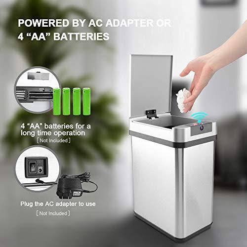 2.4 Gallon Stainless Steel Automatic Sensor Kitchen Trash Can V509