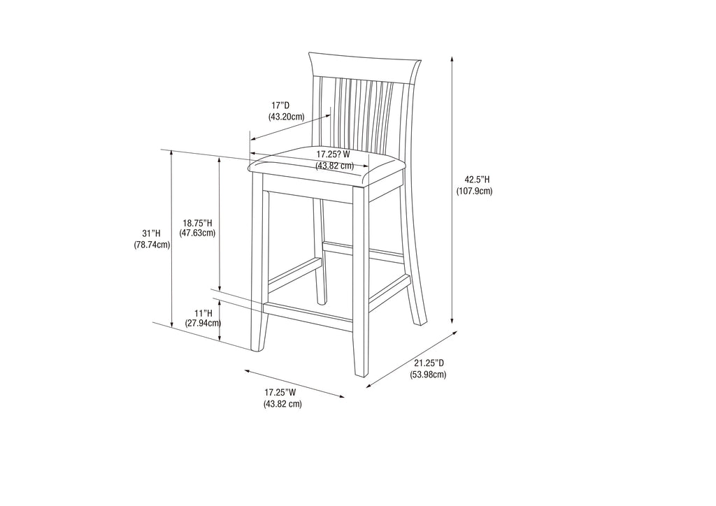 Black Indoor Wood Bar Stool I7057