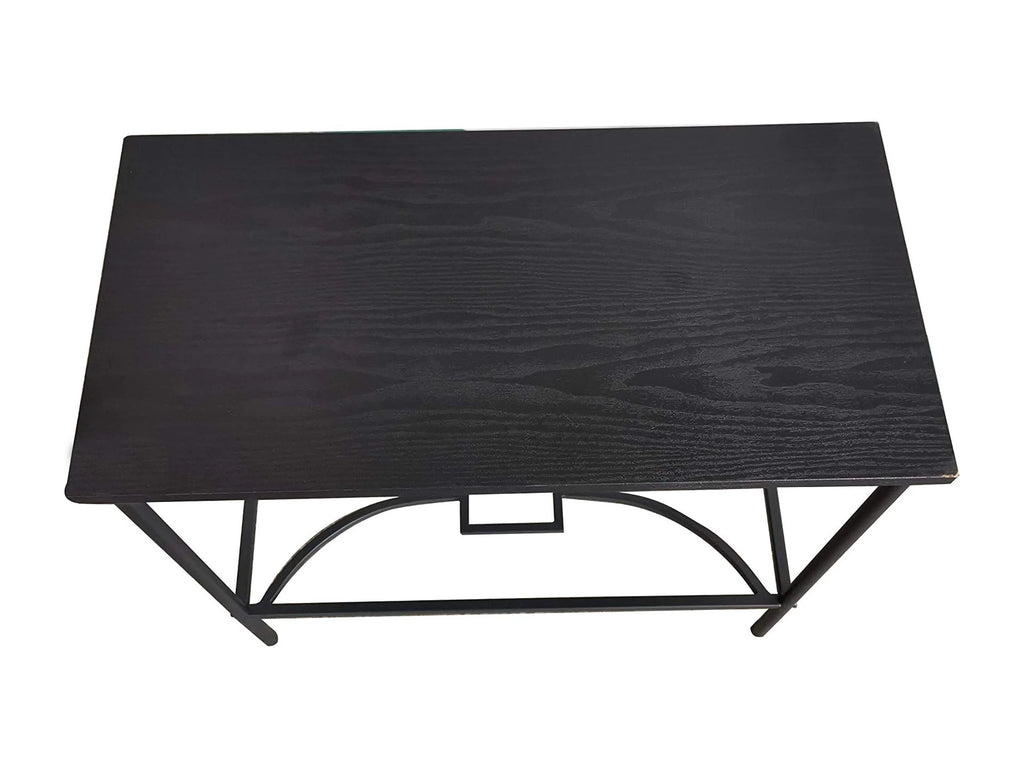 Black Metal & Wood Side Table N30966