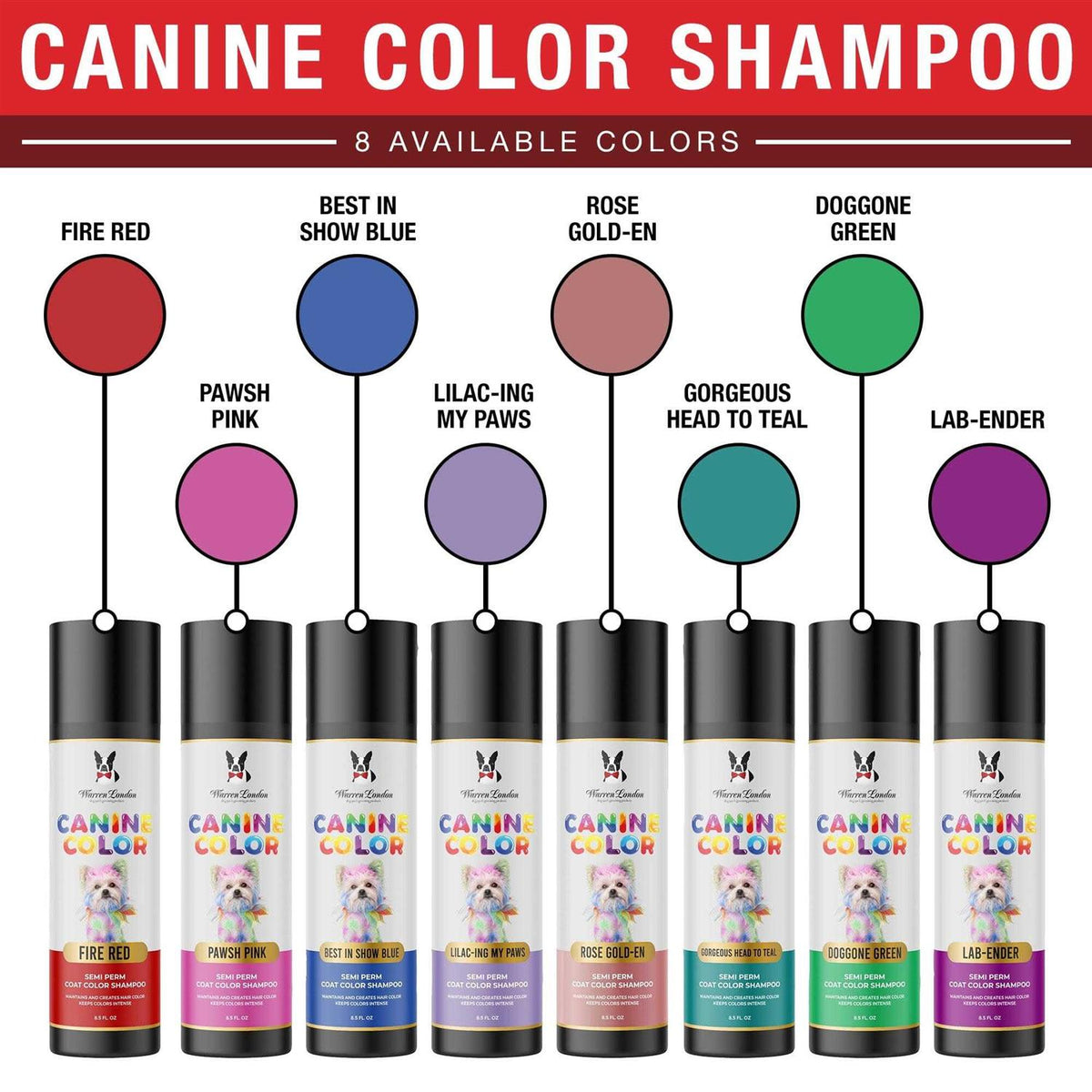Semi Perm Coat Color Shampoo for Dogs T775