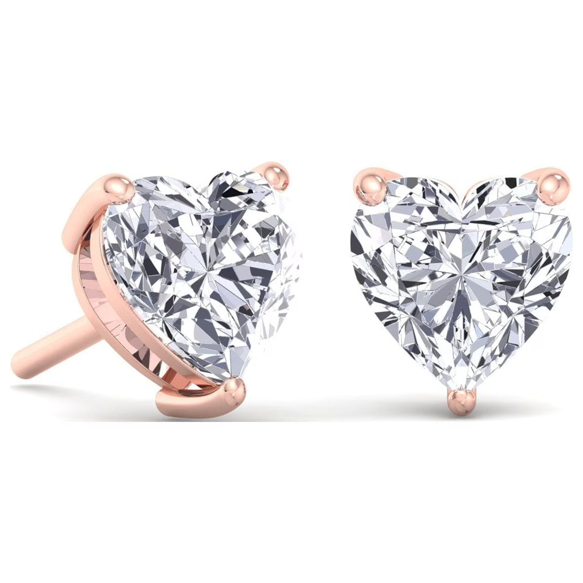 1 Carat Heart Shape Diamond Stud Earrings O242132