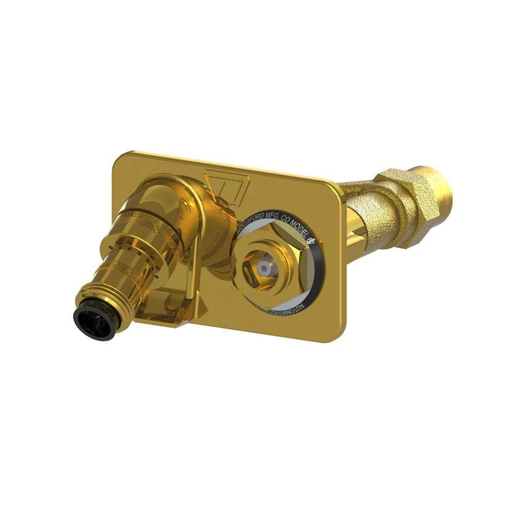 Polished Brass Freezeless Backflow Preventer Wall Hydrant A24455