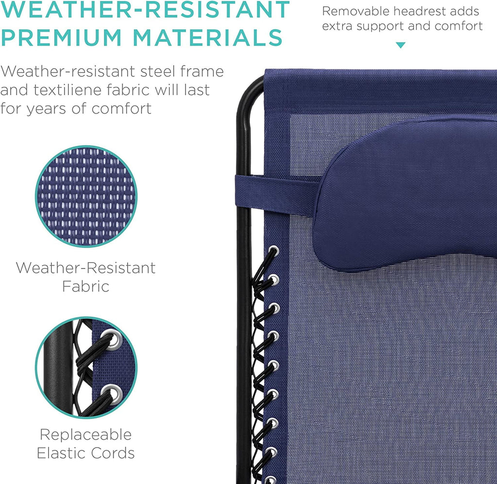 Oversized Zero Gravity Chair with Cup Holder and Pillow A792