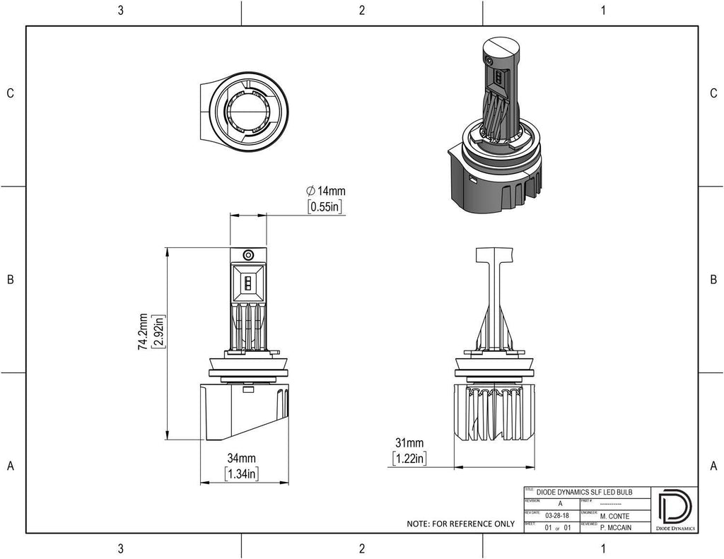 9006 SLF LED Cool White (Pair) E58184
