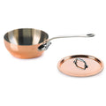 Copper Curved Splayed Saute Pan with Lid, 1.1-Quart C52928