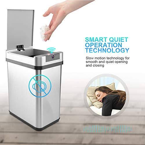 2.4 Gallon Stainless Steel Automatic Sensor Kitchen Trash Can V509
