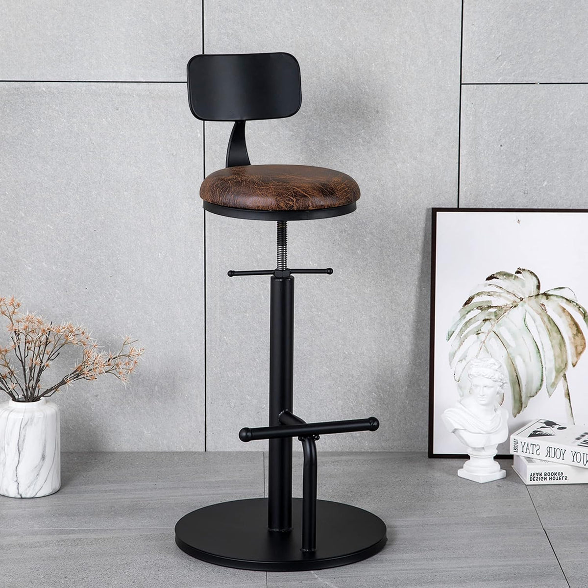 Set of 2 Adjustable Swivel Bar Stool K4511