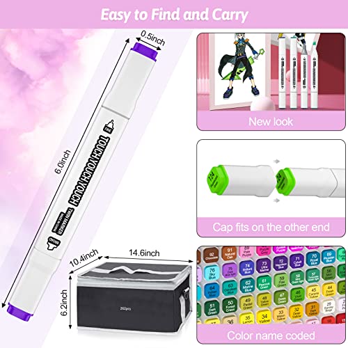 120 Colors Dual Tip Alcohol Based Art Markers F1041