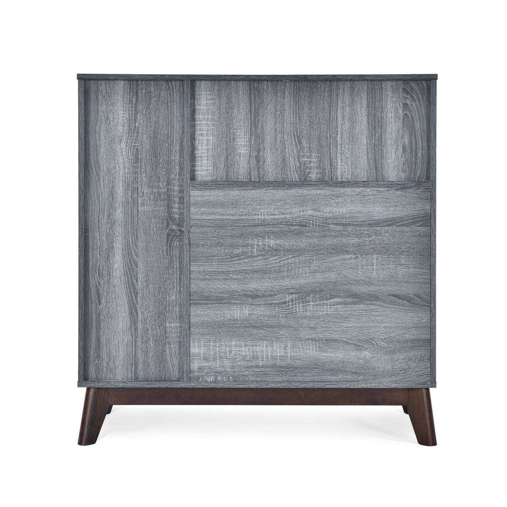 2 Drawer Cabinet Sonoma Gray Oak/Walnut H17918