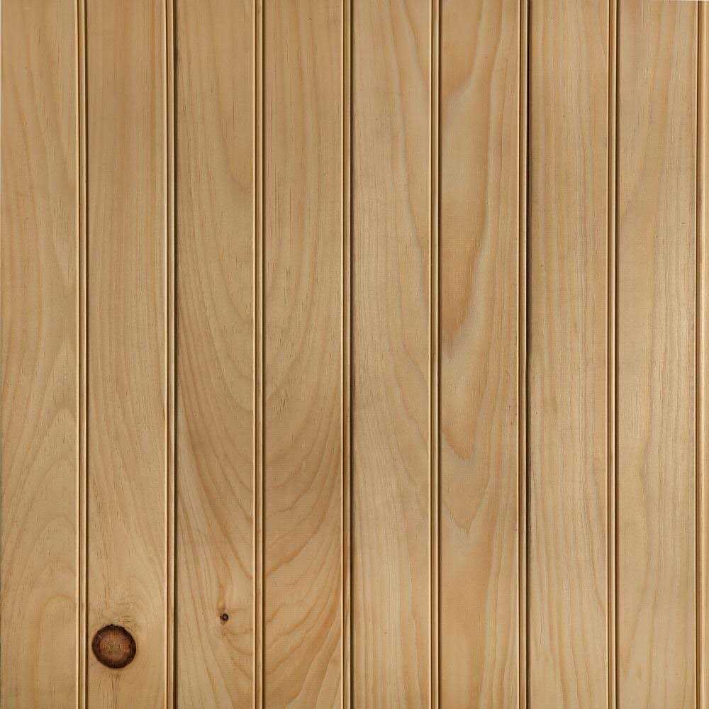 Unfinished Pine Tongue and Groove Wall Plank K75453