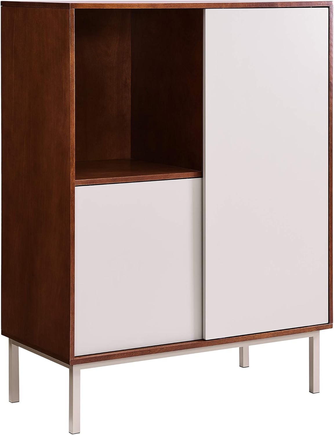Two-Tone Sliding Door Cabinet O842274