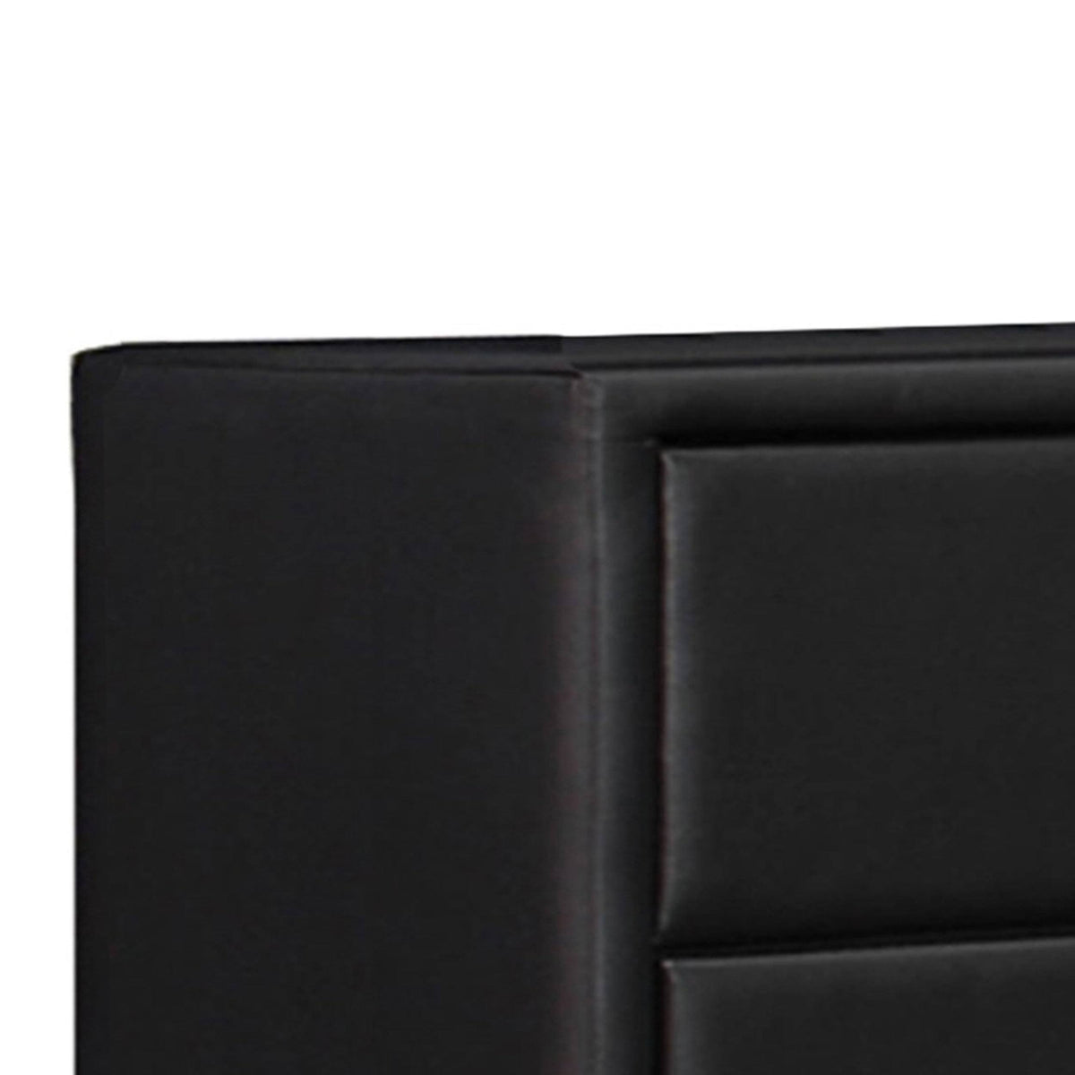 Black 5 Drawer Leatherette Wooden Frame Chest with Tapered Legs C5730