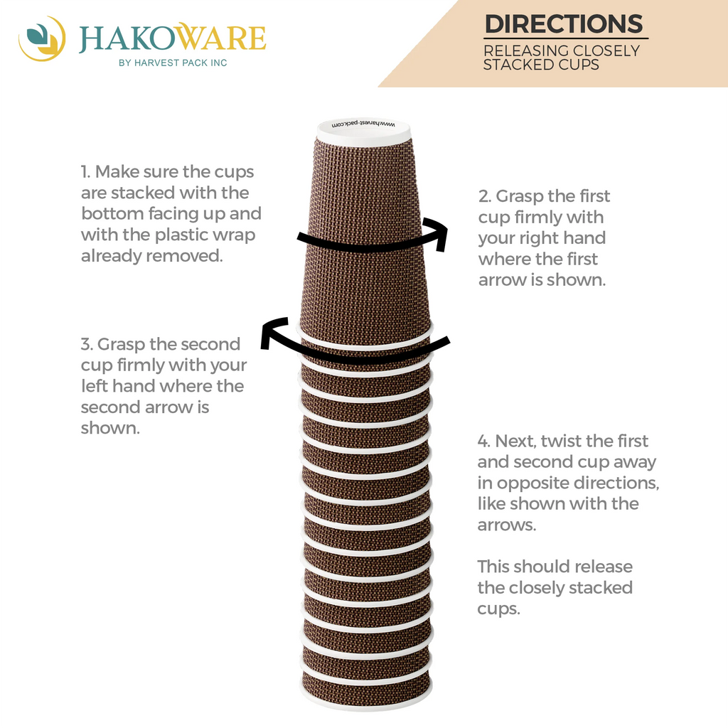 Disposable 12 fl oz Brown Rippled Double-Walled Paper Hot Cup with Lid 400 Sets Q356