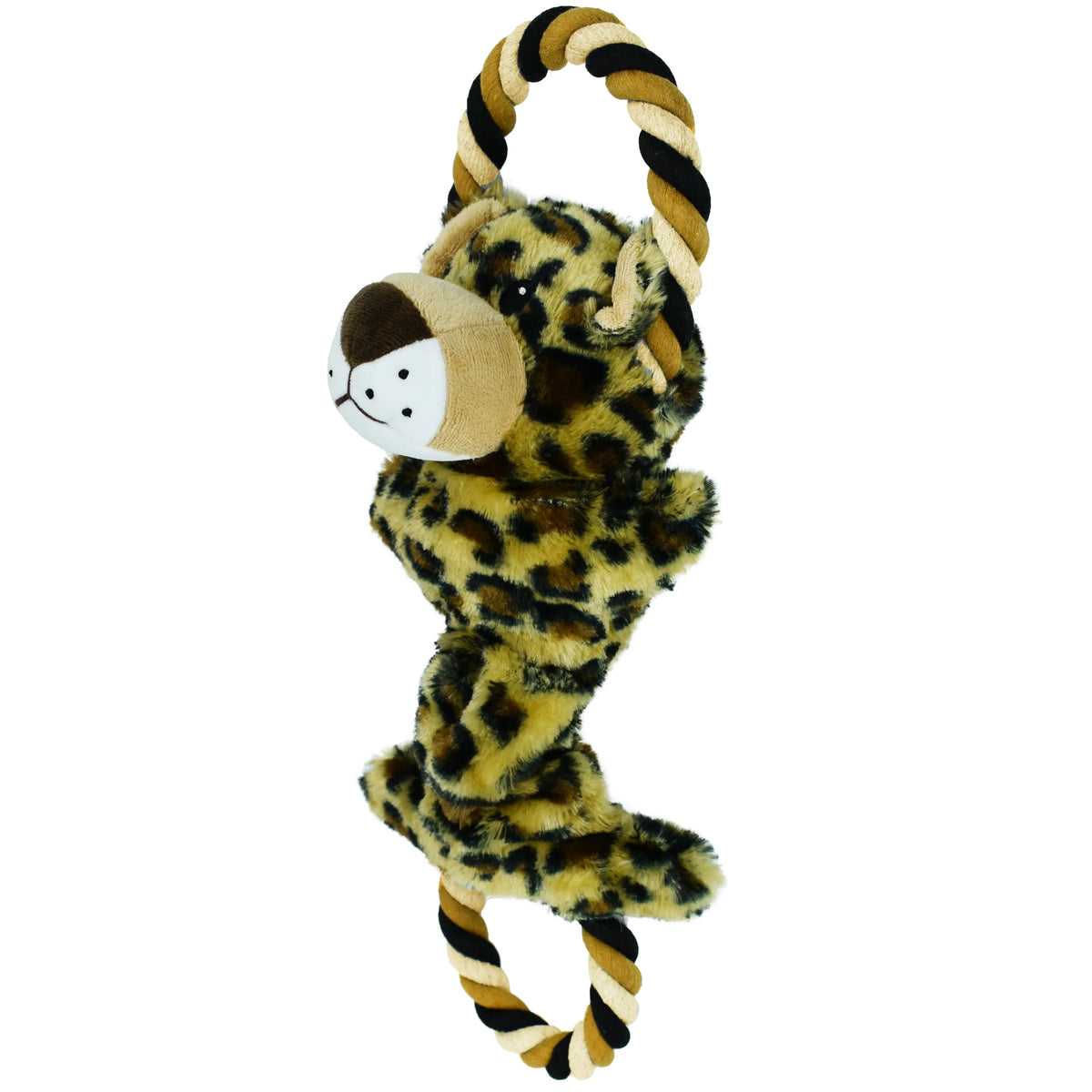 Leopard Dog Toy with Rope M405027