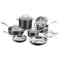 11-Piece Black Stainless Steel Cookware Set I400047