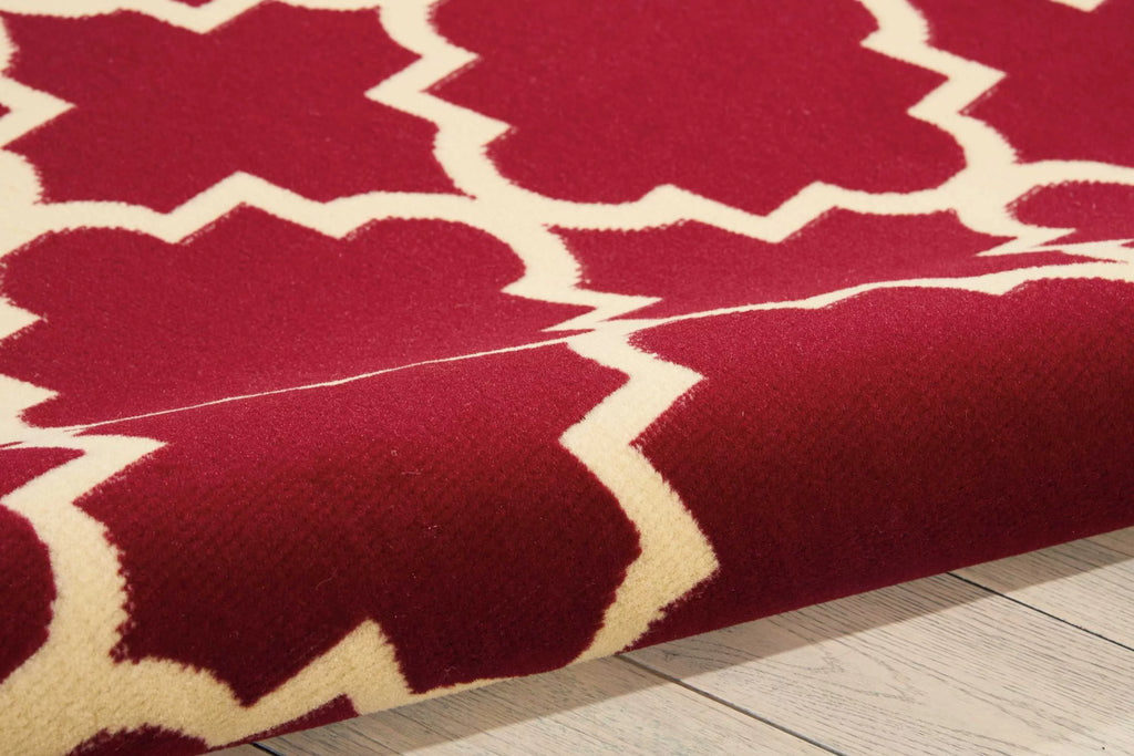 Red Moroccan Trellis Area Rug D96768