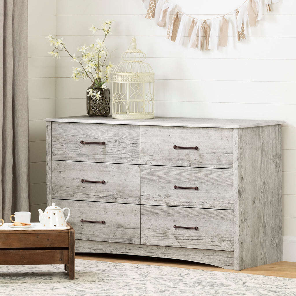 6 Drawer Double Dresser F2076